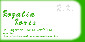 rozalia koris business card